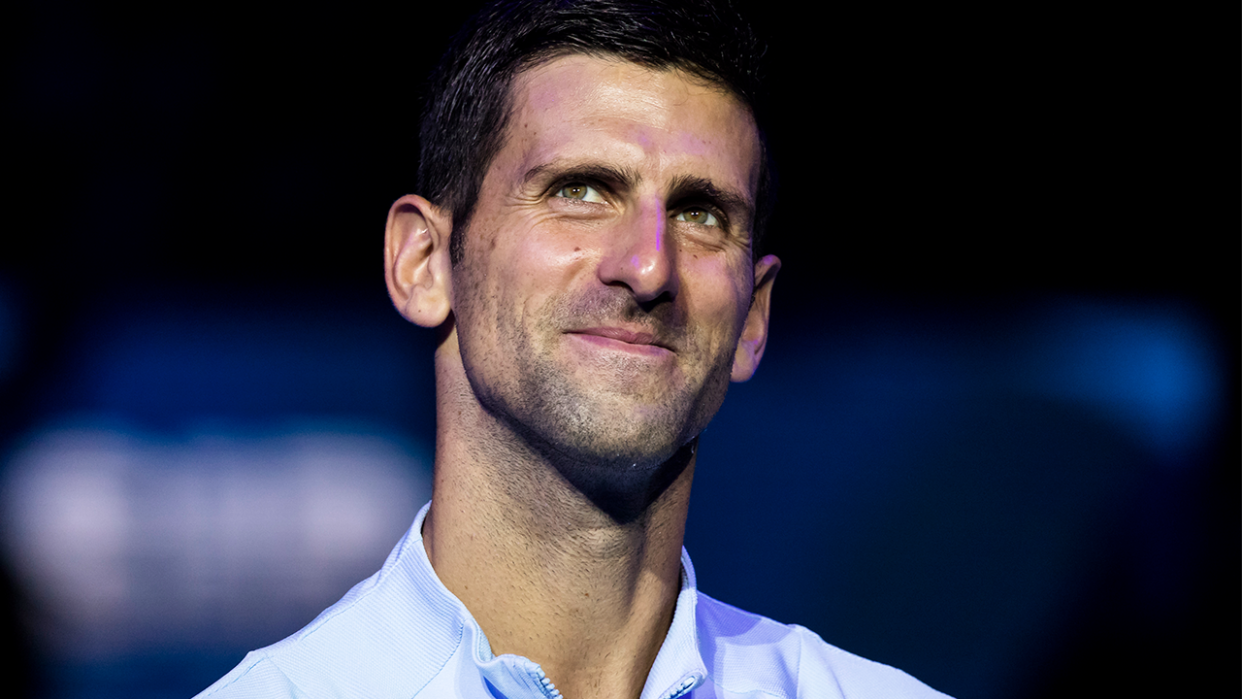 Novak Djokovic (pictured) smiles after winning the Tel Aviv Open.