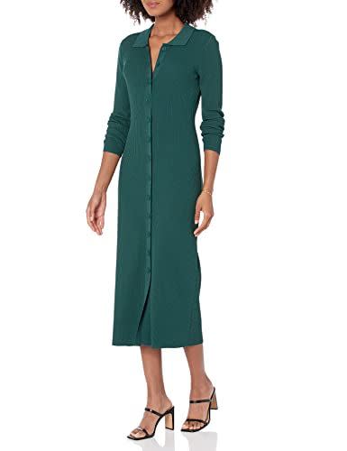 The Drop Women's Jaxon Rib Button Down Sweater Dress