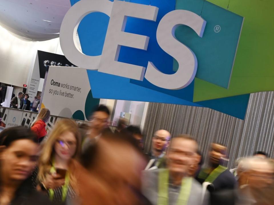 Attendees walk through the hall at the Sands Expo Convention Center during CES 2019 consumer electronics show, on January 10, 2019 in Las Vegas, Nevada. (Photo by Robyn Beck / AFP) (Photo credit should read ROBYN BECK/AFP via Getty Images) 