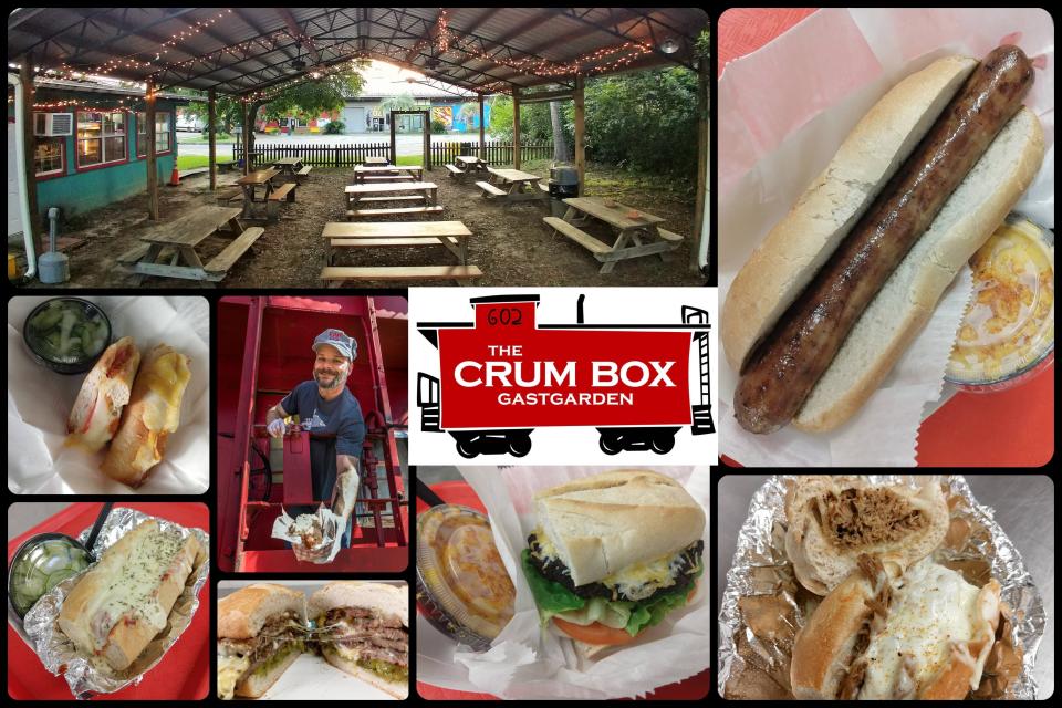 The Crum Box Gastgarden is located at 653 Railroad Square (Railroad Square Art District)