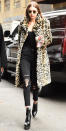 <p>The catwalker made a serious case for leopard when she stepped out in N.Y.C. in a pair of black ripped jeans by <a rel="nofollow noopener" href="http://www.anrdoezrs.net/links/7799179/type/dlg/sid/ISFASHIONGIGISTREETSTYLE/https://www.shopbop.com/ksubi/br/v=1/2534374302148031.htm?gclid=CjwKEAiA8JbEBRCz2szzhqrx7H8SJAC6FjXXhiE0JPGrUe0qKRp0twVALKyfS4-KbIyf5sD7RRBDAhoCB9nw_wcB&all&extid=PS_Google_salenew&cvo_crid=163278124767&cvosrc=ppc.google.ksubi&cvo_campaign=385649188&cvo_crid=163278124767&Matchtype=e&s_kwcid=AL!3510!3!163278124767!e!!g!!ksubi&ef_id=WIZzxAAABYXT-MR@:20170123233645:s" target="_blank" data-ylk="slk:Ksubi;elm:context_link;itc:0;sec:content-canvas" class="link ">Ksubi</a>, a black tank, and a fuzzy leopard-print, mid-length coat by <a rel="nofollow noopener" href="http://www.revolve.com/majorelle-fifi-faux-fur-coat/dp/MALR-WO6/?d=Womens&page=2&lc=3&itrownum=33&itcurrpage=2&itview=01" target="_blank" data-ylk="slk:Majorelle;elm:context_link;itc:0;sec:content-canvas" class="link ">Majorelle</a> (get a similar style from <a rel="nofollow noopener" href="http://www.anrdoezrs.net/links/7799179/type/dlg/sid/ISNewGigiHStreetStyle/http://www.revolve.com/lovers-friends-x-revolve-ava-faux-fur-coat/dp/LOVF-WO83/?d=Womens&page=1&lc=49&itrownum=17&itcurrpage=1&itview=01" target="_blank" data-ylk="slk:Revolve;elm:context_link;itc:0;sec:content-canvas" class="link ">Revolve</a>). She finished off the look with black platform booties and John Lennon-style sunglasses, and of course, a to-go cup from <a rel="nofollow noopener" href="http://click.linksynergy.com/fs-bin/click?id=93xLBvPhAeE&subid=0&offerid=444265.1&type=10&tmpid=9162&RD_PARM1=http%3A%2F%2Fstore.starbucks.com%2F%3Futm_source%3DSBUXcom%2526utm_medium%3DShopMega%2526utm_campaign%3DShopTab%2526utm_content%3DEvergreen%2526cm_mmc%3DSBUXcom-_-ShopMega-_-ShopTab-_-Evergreen&u1=ISNewsGigiHStreetStyle1.23JA" target="_blank" data-ylk="slk:Starbucks;elm:context_link;itc:0;sec:content-canvas" class="link ">Starbucks</a>. We wonder if she's a mocha latte kind of gal, or perhaps someone who enjoys a nice herbal tea ...</p>