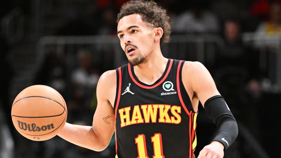 Trae Young, pictured here in action for the Atlanta Hawks in the NBA.