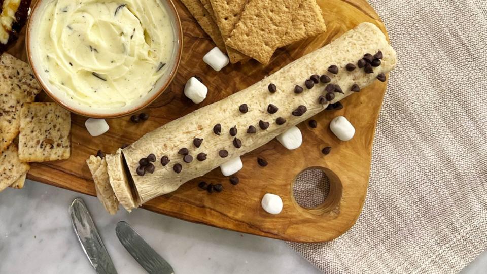 A butter log is an easy way to customize and serve your creation mess-free.