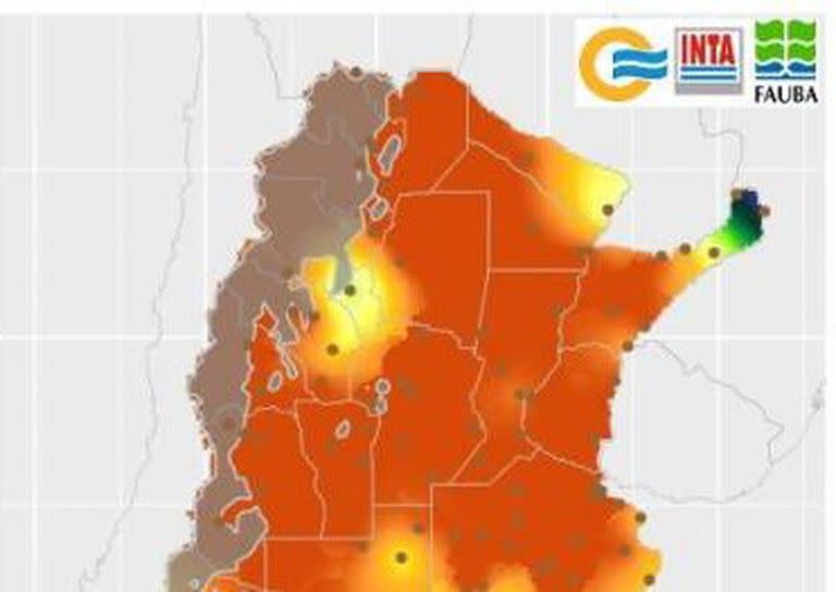 Gran parte del país, afectado por la falta de humedad en el suelo