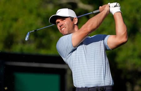 Mar 22, 2019; Palm Harbor, FL, USA; Paul Casey plays his shot from the 15th tee during the second round of the Valspar Championship golf tournament at Innisbrook Resort - Copperhead Course. Mandatory Credit: Jasen Vinlove-USA TODAY Sports