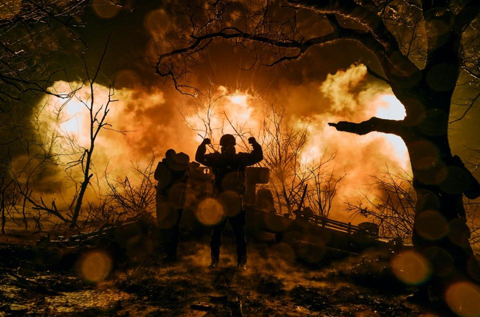 Parts of Bakhmut – which has been one of the most intense front lines during Russia’s invasion – have been reduced to desolate landscapes of burned and smashed buildings (AP)