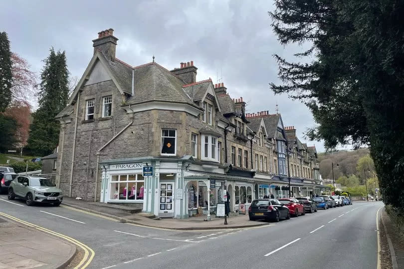 Promenade of shops at Grange-over-Sands