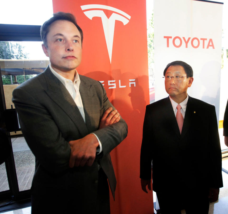 豐田章男曾公開表示：「Tesla高估了自己價值」