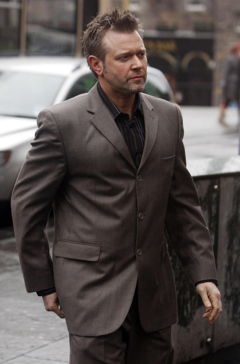 Darren Day arrives at Edinburgh Sheriff Court for a preliminary hearing after he was charged with drink-driving.