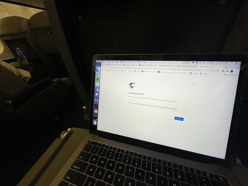 A Mac disconnected from WiFi.