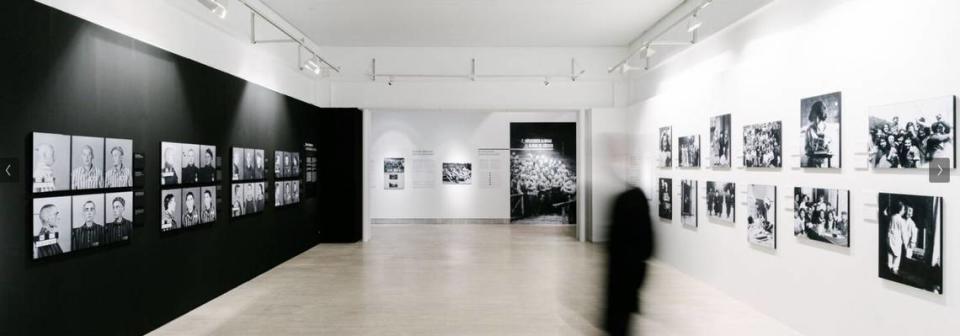 A section of the “Seeing Auschwitz” exhibit coming to the VAPA center in Charlotte in February.