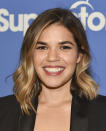 <p>The actress-activist was all aglow at an NBC event for the TV series <em>Superstore</em> wearing a wavy lob, full brows and a cinnamon lip color. (Photo by Rodin Eckenroth/Getty Images) </p>