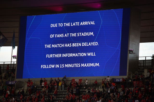 The Stade de France scoreboard