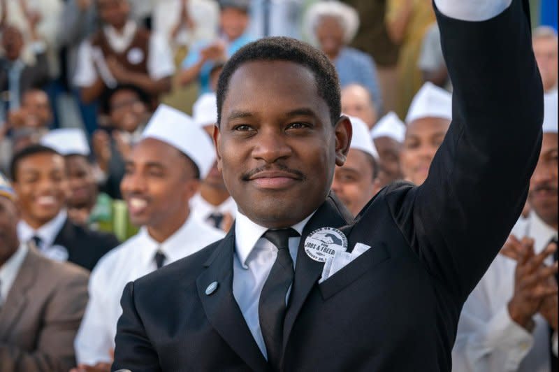 Aml Ameen plays Martin Luther King, Jr. in "Rustin." Photo courtesy of Netflix