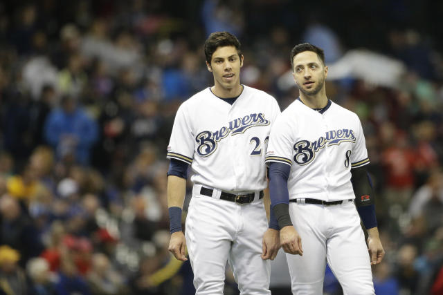 Ryan Braun wore Christian Yelich's jersey (under his own) on