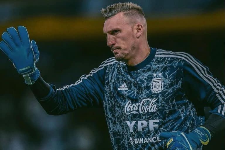 Franco Armani fue el arquero de la selección argentina en dos partidos del Mundial de Rusia 2018