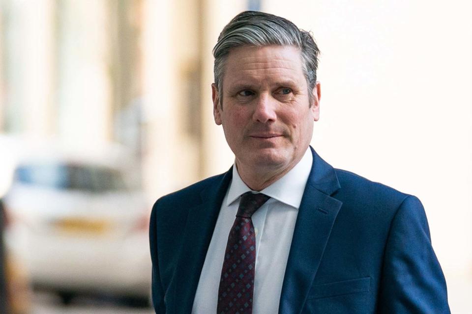 Newly-elected Labour leader Sir Keir Starmer arrives at BBC Broadcasting House in London to appear on the Andrew Marr show: PA