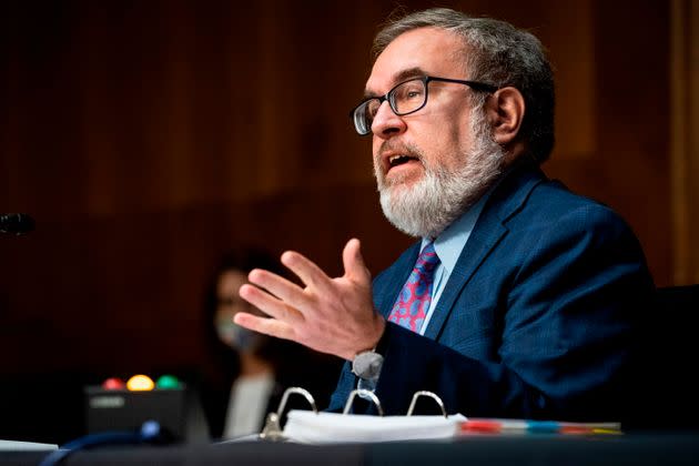 Shortly after being confirmed as head of the EPA in 2019, Andrew Wheeler falsely claimed that “most of the threats from climate change are 50 to 75 years out.” (Photo: AL DRAGO via Getty Images)