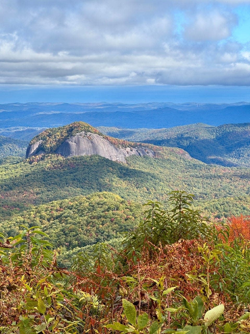 Looking Glass Rock in the Pisgah National Forest is a favorite hike of Leslie Ann Keller and her husband, Graham Ramsey.