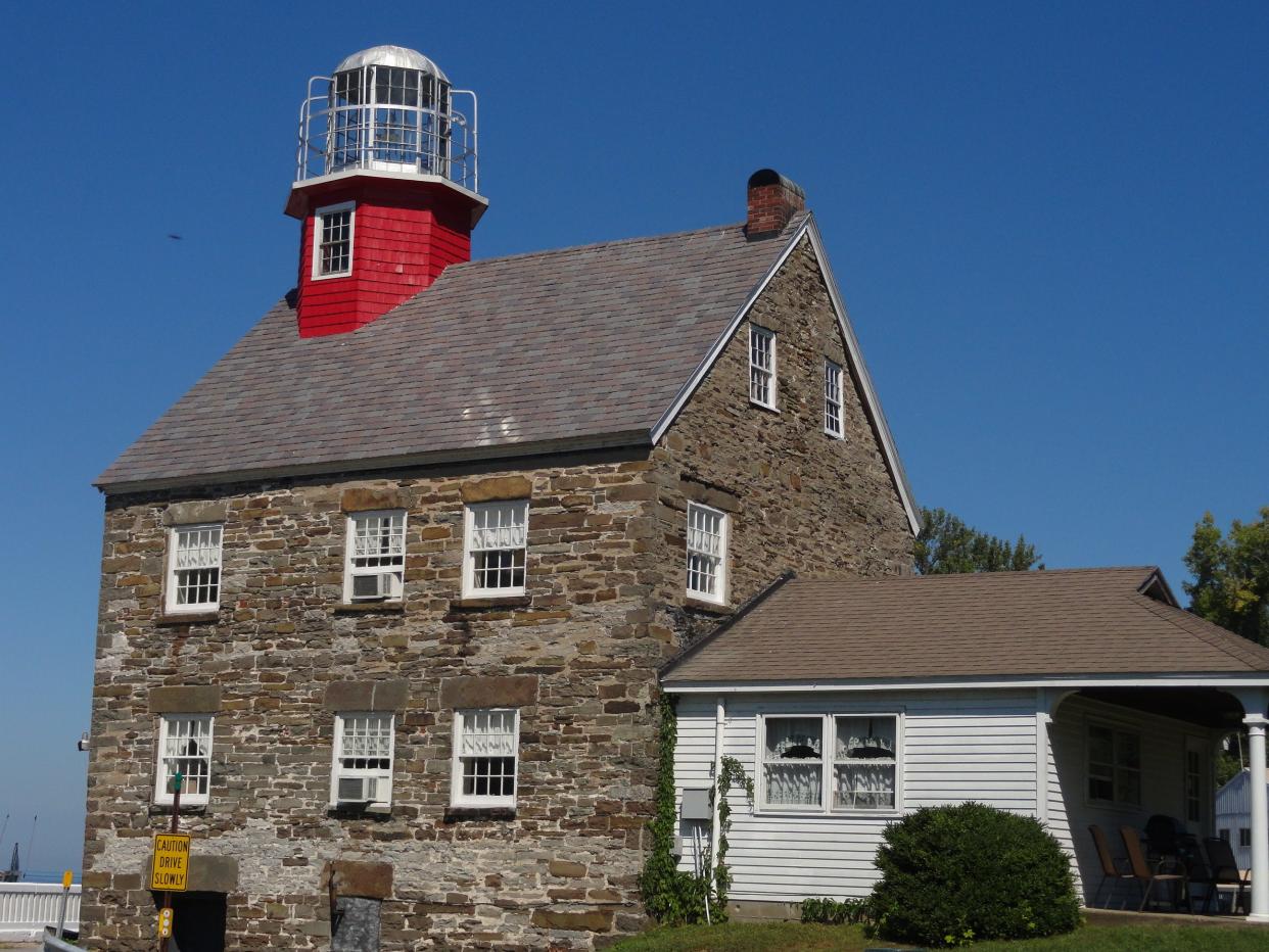 Salmon River Lighthouse & Marina, home of the Selkirk Lighthouse first built in 1838. It is now a rental cottage usually booked up for King Salmon season, but this year will be home to travelers hoping to see the eclipse.