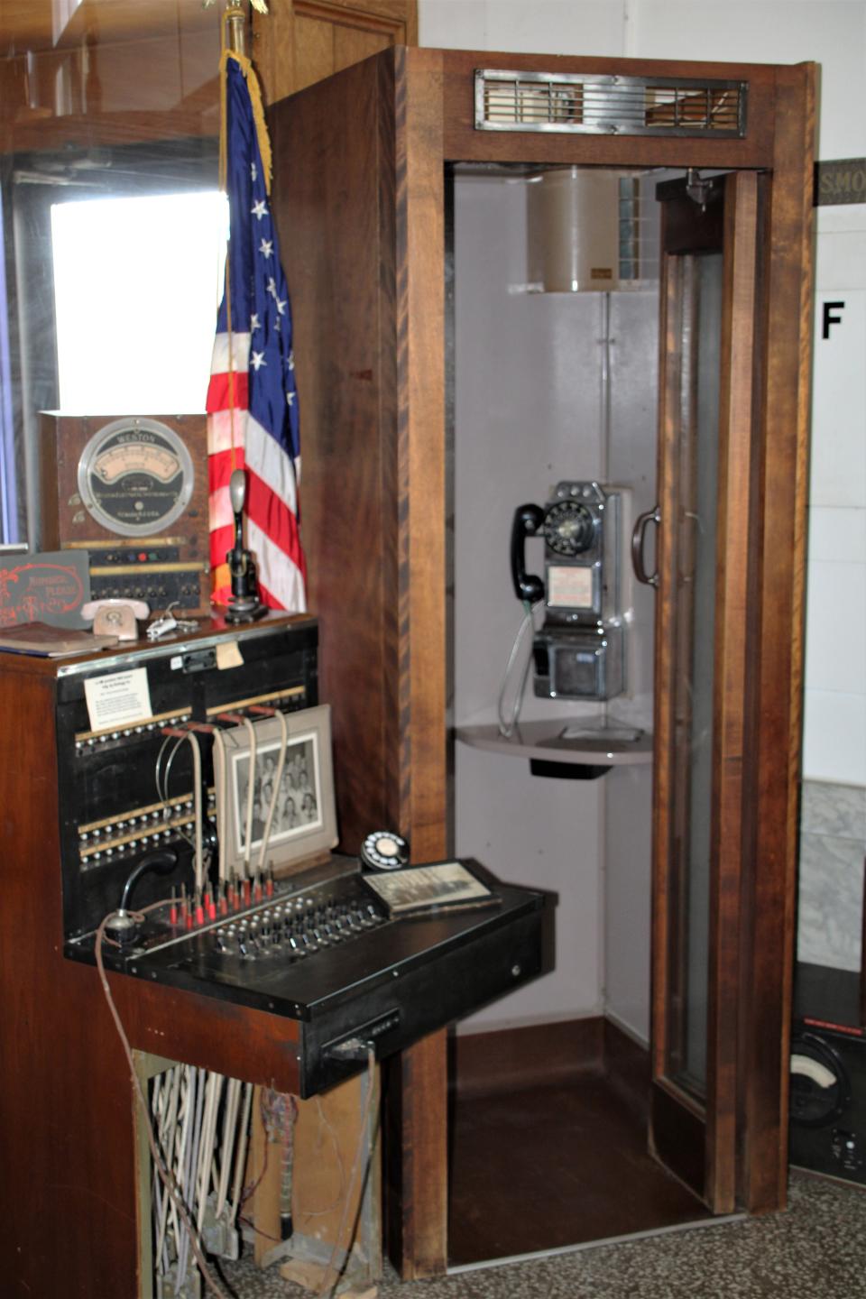 This switchboard and telephone booth are part of the Buckeye Telephone Museum Collection now housed at the Marion County Historical Society.