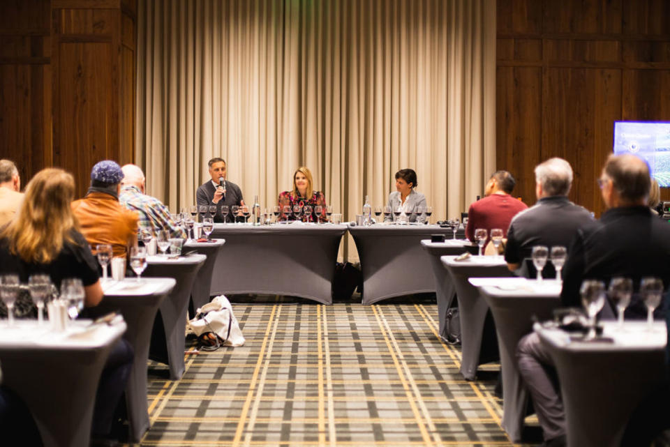 <p>Photo by Casey Wilson</p><ul><li>FRI, 11/3 — CHIANTI CLASSICO SEMINAR #1: THE GREAT TERROIRS, SOILS AND BIODIVERSITY OF CHIANTI CLASSICO 11am-Noon </li>*Must be 21+ years of age to participate</ul><p><strong>Location: </strong>Limelight Hotel, Aspen Ballroom<br> <strong>Price:</strong> $85.00 + tax & service charge</p><ul><li>FRI, 11/3 — UGA WINE BAR WALKAROUND TASTING 2pm-4pm</li>*Must be 21+ years of age to participate</ul><p><strong>Location: </strong>Aspen Ballroom Foyer at the Limelight Hotel</p><p><strong>Price: </strong>$65.00 + tax & service charge</p><ul><li>SAT, 11/4 — CHIANTI CLASSICO SEMINAR #2: EXPLORING THE UGAS THROUGH GRAN SELEZIONE AND SITE-SPECIFIC BOTTLINGS 11am-12:30pm</li>*Must be 21+ years of age to participate</ul><p><strong>Location: </strong>Limelight Hotel, Copper Ballroom<br> <strong>Price:</strong> $85.00 + tax & service charge</p><ul><li>SAT, 11/4 — CHIANTI CLASSICO SEMINAR #3: SANGIOVESE AGEABILITY: HOW CHIANTI CLASSICO EVOLVES IN THE BOTTLE 1:30pm-2:30pm</li>*Must be 21+ years of age to participate</ul><p><strong>Location: </strong>Limelight Hotel, Copper Ballroom<br> <strong>Price:</strong> $85.00 + tax & service charge</p><ul><li>FRI, 11/3 OR SAT, 11/4: TUSCAN-STYLE FESTA DINNER</li></ul><p><strong>FIRST COURSE</strong><br> Panzanella Autunnale<br> Squash, Chicory, Apple, Sourdough, Chianti Classico Vinaigrette</p><p><em>Istine 2020 Chianti Classico, Radda</em><br> <em>Castello di Monterinaldi 2020 Chianti Classico, Radda</em><br> <em>Arillo in Terrabianca 2020 Chianti Classico “Sacello,” Radda</em><br> <em>Caparsa 2019 Chianti Classico Riserva “Doccio a Matteo,” Radda</em></p><p><strong>SECOND COURSE</strong><br> Lasagne Bastarde<br> Wild Boar Sugo, Chestnut, Pecorino Toscano, Badia a Coltibuono Olive Oil</p><p><em>Villa Calcinaia 2019 Chianti Classico, Montefioralle<br> Fontodi 2020 Chianti Classico, Panzano<br> Villa Cerna 2018 Chianti Classico Riserva, Castellina<br> Badia a Coltibuono 2018 Chianti Classico Riserva, Gaiole</em></p><p><strong>THIRD COURSE</strong><br> Tagliata di Manzo<br> Thin Sliced Beef, Arugula, Parmigiano-Reggiano, Isole e Olena Olive Oil</p><p><em>Bindi Sergardi 2019 Chianti Classico Riserva “Calidonia,” Vagliagli<br> Dievole 2019 Chianti Classico Riserva "Novecento," Vagliagli<br> Castello di Monsanto 2019 Chianti Classico Riserva, San Donato in Poggio<br> Tolaini 2018 Chianti Classico Gran Selezione “Vigna Montebello Sette,” Castelnuovo Berardenga</em></p><p><strong>FOURTH COURSE</strong><br> Lattaiolo<br> Tuscan Baked Custard, Red Wine Poached Pear</p><p><strong>Time: </strong>Reservations available Friday, 11/3 or Saturday, 11/4 beginning at 4:30 PM.</p><p><strong>Price: </strong>$295 per person; includes menu wine pairings. Tax & gratuity additional.</p><p><strong>Location:</strong> Tavernetta</p>