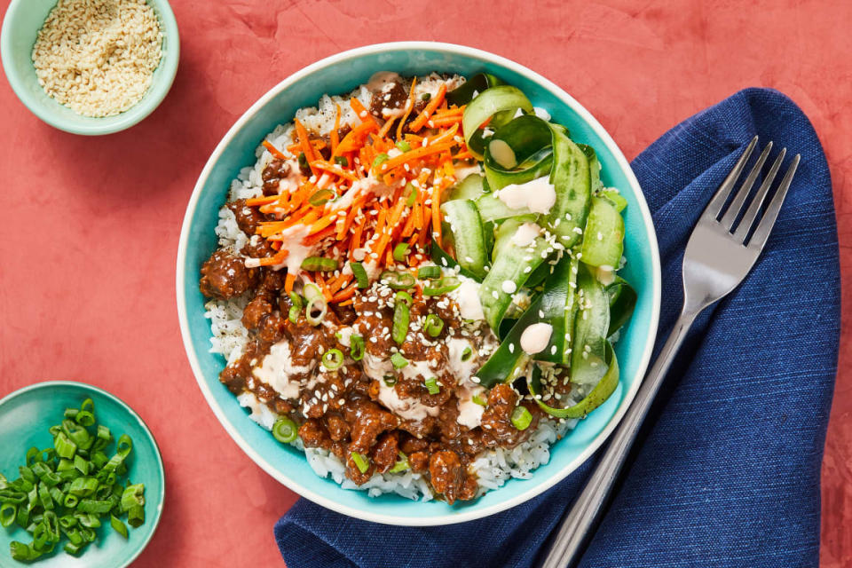 pork bulgogi bowls, HelloFresh meals