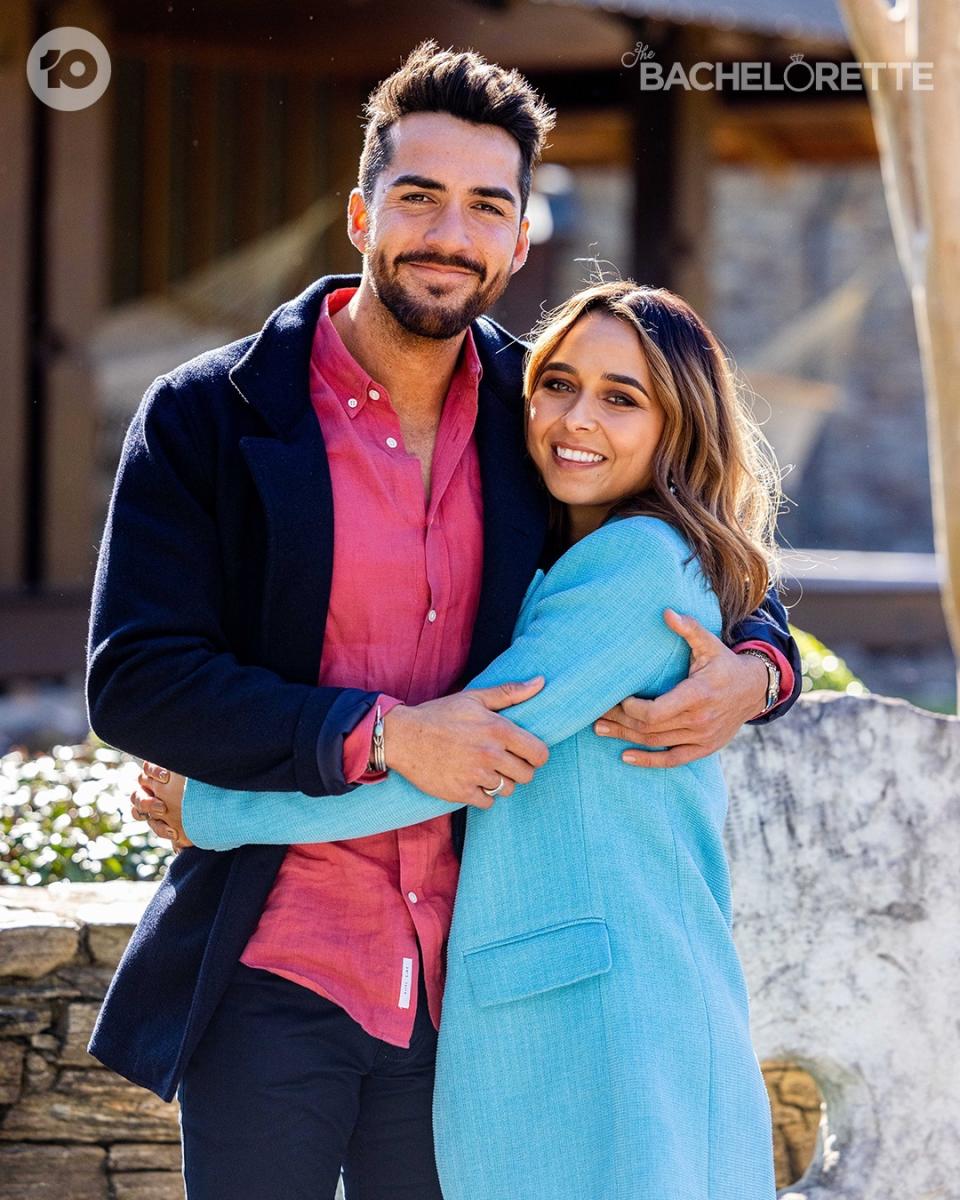 Darvid Garayeli and Brooke Blurton on The Bachelorette.