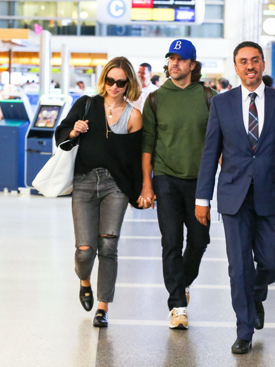 Olivia Wilde and Jason Sudeikis at LAX