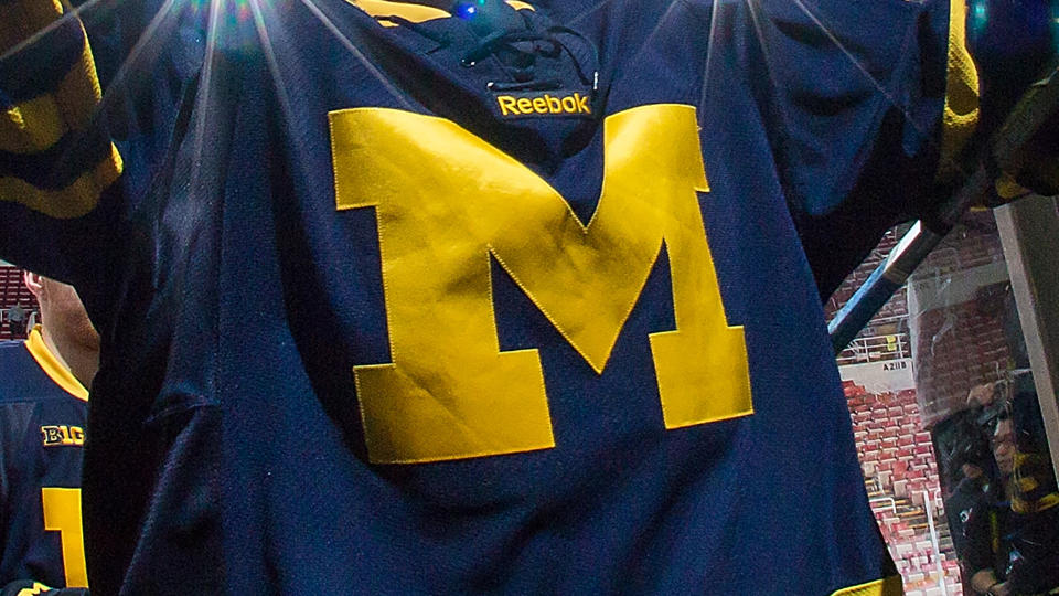 A University of Michigan hockey player was removed from the team for 