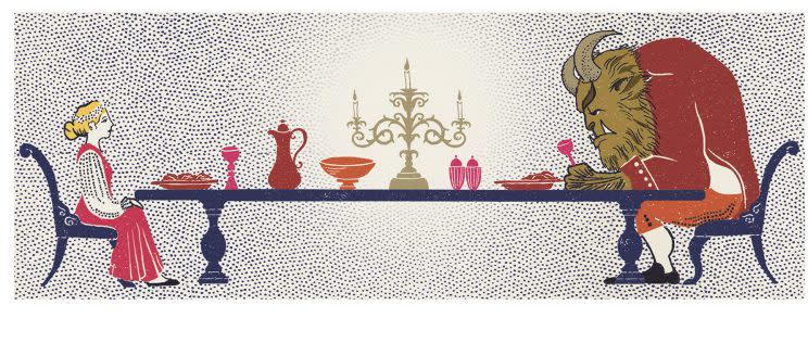 An illustration from <em>Beauty and the Beast</em> (Image: MinaLima c/o HarperCollins)