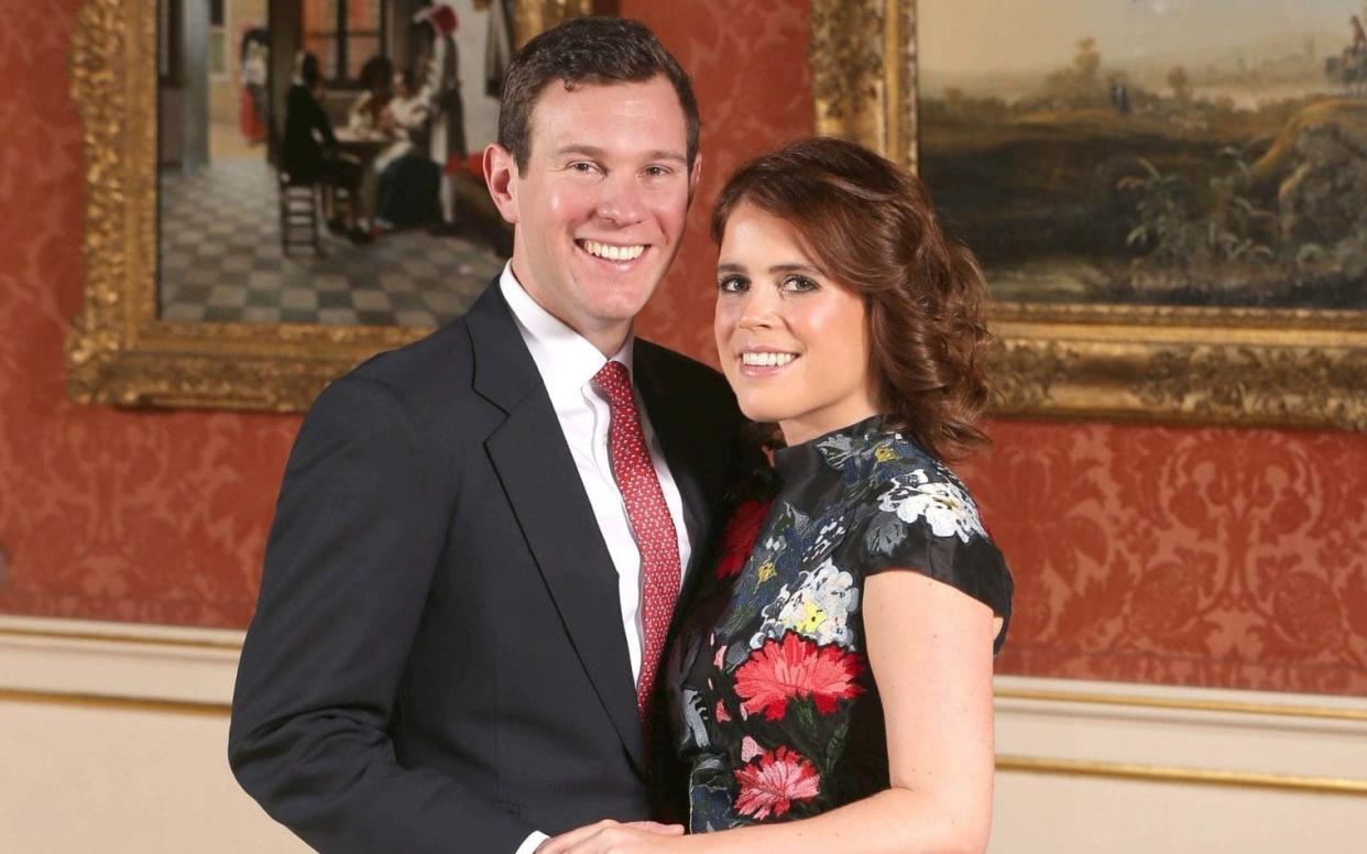 Princess Eugenie and Jack Brooksbank, pictured on the day of their engagement, will marry in St George's Chapel at Windsor Castle - PA