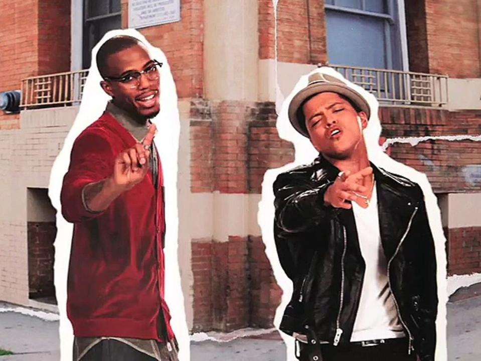 B.o.B and Bruno Mars in the video for "Nothin' on You."