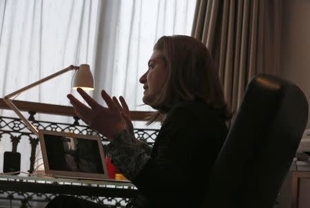 Ursula Gauthier, a French journalist of the weekly l'Obs news magazine, gestures during an interview with Reuters at her home in Beijing, China December 29, 2015.REUTERS/Kim Kyung-Hoon