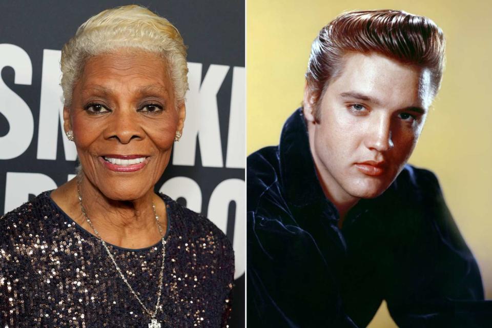 <p>Kevin Mazur/Getty; Twentieth Century Fox Film Corporation/Sunset Boulevard/Corbis via Getty</p> Dionne Warwick; Elvis Presley