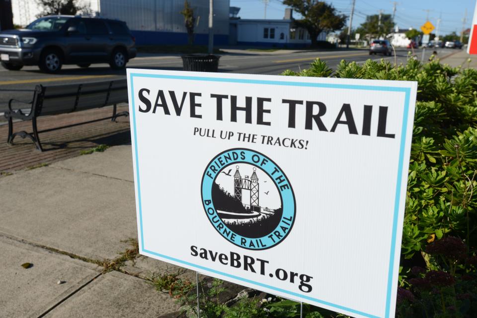 Proponents of the Bourne Rail Trail plan want to replace existing train tracks with a bike path.