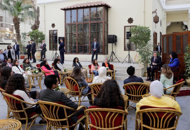 U.S. Secretary of State Antony Blinken visits the American University in Cairo