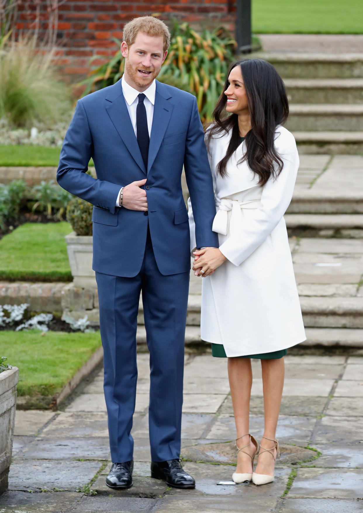 <span class="article-embeddable-caption">Prince Harry and Meghan Markle during an official photocall to announce their engagement in London </span><cite class="article-embeddable-attribution">Source: Chris Jackson/Getty Images</cite>