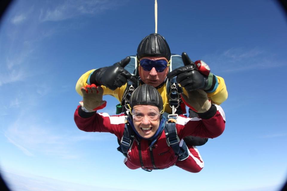 Maura Ward did a skydive on her 65th birthday to raise money for charity (Johnny Ward)