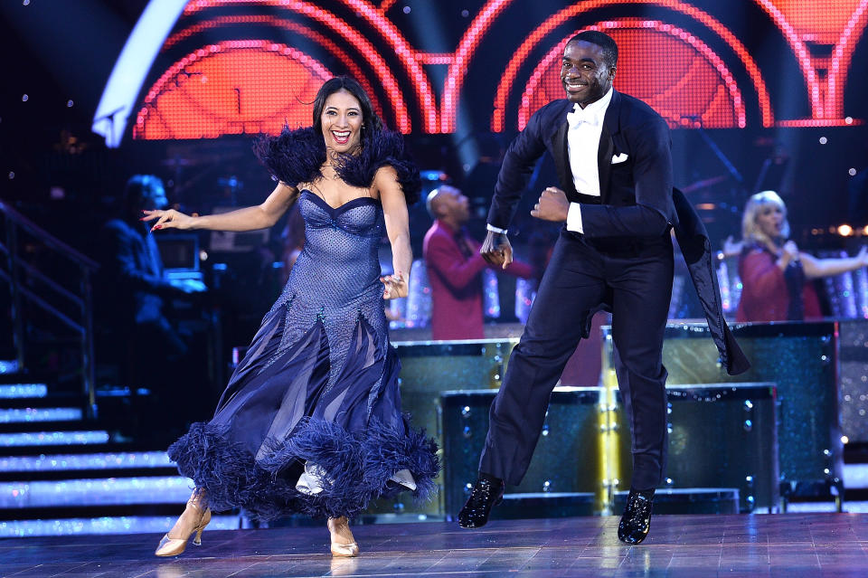 Karen Clifton and Ore Oduba attend the photocall for the 'Strictly Come Dancing' live tour.
