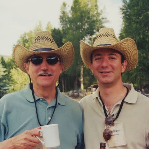 <p>Jeff Bezos Instagram</p> Jeff Bezos and his dad Miguel Bezos.