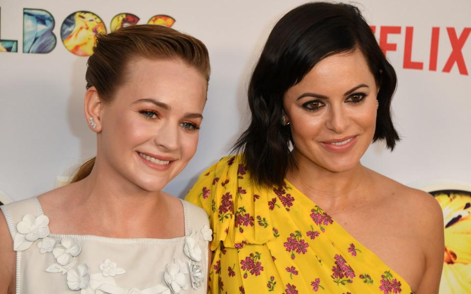 Girlboss star Britt Robertson and Nasty Gal founder Sophia Amoruso at an event for their Netflix drama - AFP