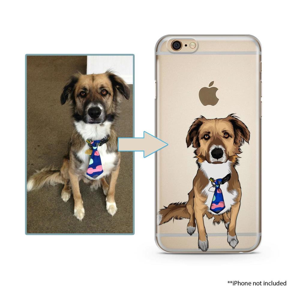 Custom illustrated Dog iPhone Case