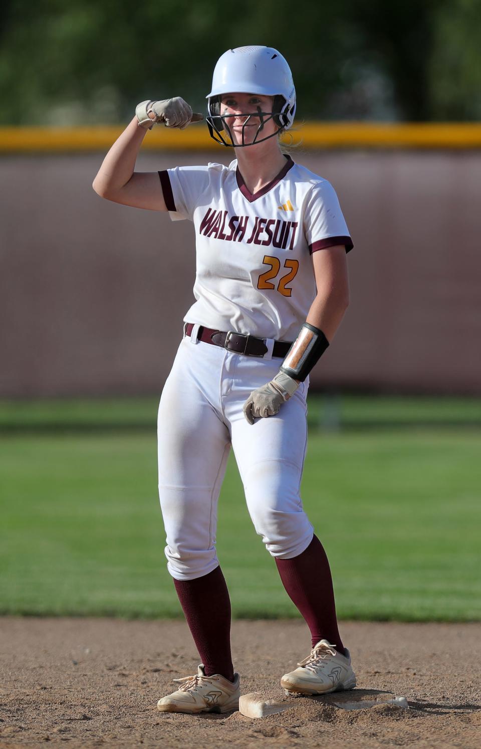 Walsh Jesuit's Caleigh Shaulis leads the Warriors in batting average (.597) this season.
