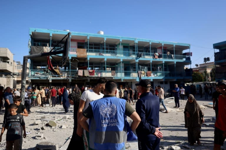 UNRWA said six of its staffers were killed at the Nuseirat school, the deadliest single incident for its team (Eyad BABA)