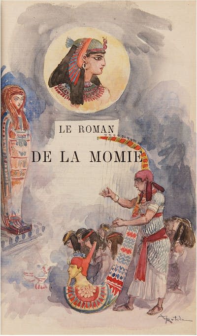 Albert Robida, illustration pour le <em>Roman de la momie</em> de Théophile Gautier (1858). <a href="https://fr.wikipedia.org/wiki/Le_Roman_de_la_momie#/media/Fichier:Albert_Robida_-_Le_Roman_de_la_momie.jpg" rel="nofollow noopener" target="_blank" data-ylk="slk:Wikimedia;elm:context_link;itc:0;sec:content-canvas" class="link ">Wikimedia</a>