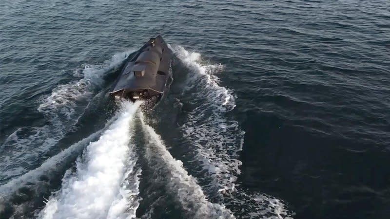 Russia's defense ministry claimed Tuesday to have destroyed three Ukrainian sea drones that targeted two of its patrol boats in the Black Sea off Crimea. File photo courtesy United24 Ukraine