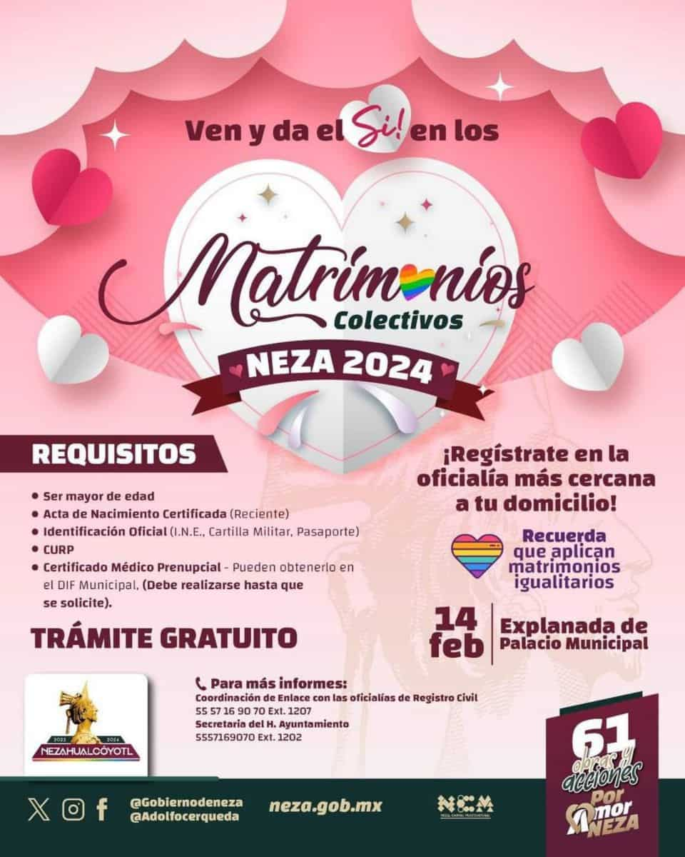 matrimonios colectivos en neza