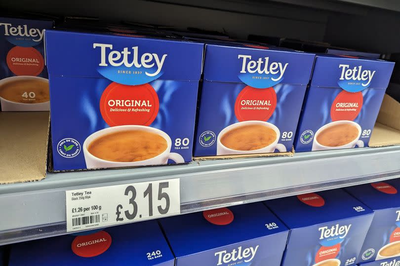 It's now £3.15 for a box of 80 Tetley tea bags