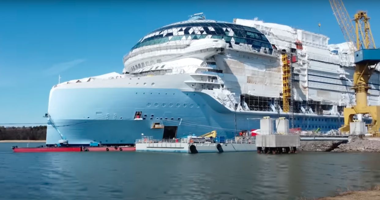 Icon of the Seas will embark on its first passenger voyage in 2024. (Royal Caribbean/YouTube)